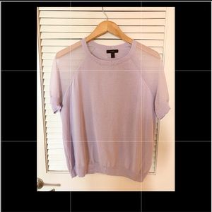 J Crew lavender sheer cotton blend blouse. Size M